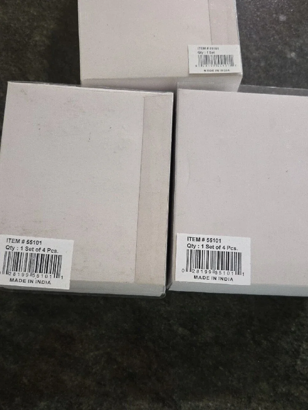 3 Set of 4 Hammered Hammered Napkin Rings